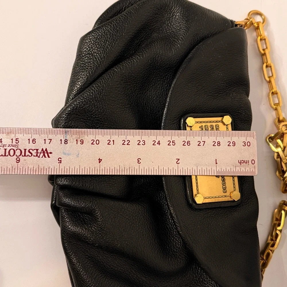 Marc by Marc Jacobs Classic Q Natasha Crossbody w/ Black Pebbled Leather Gold HW - Picture 7 of 16